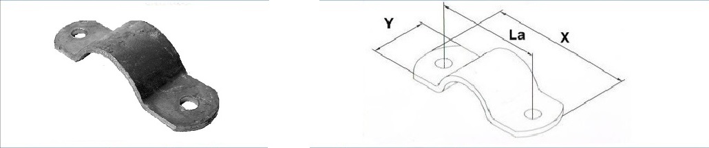 Halbschelle Standard aus verzinktem Stahl